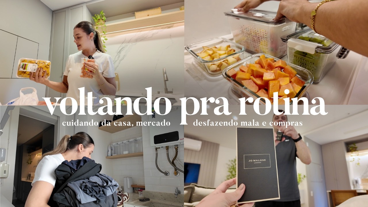 Voltando a rotina, desfazendo mala, mercado e todas as comprinhas da viagem