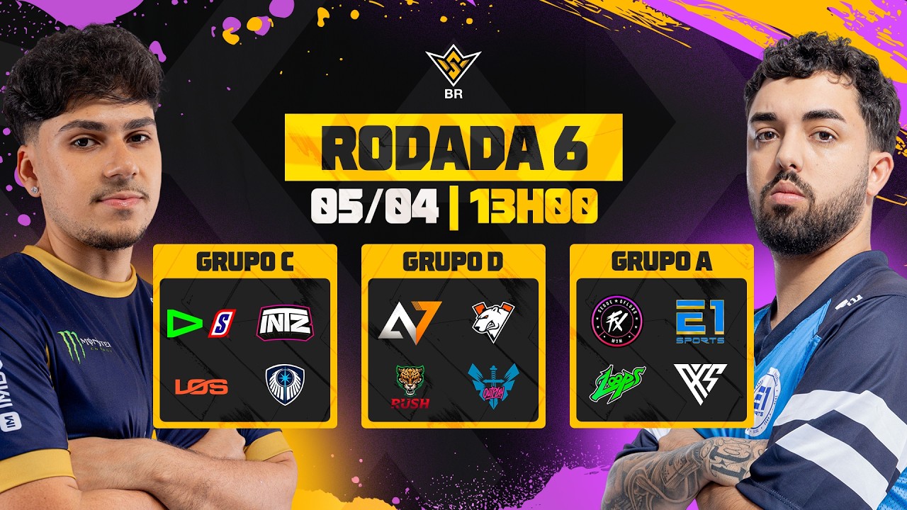 🚨FFWS BR 🏆 RODADA 6 - GRUPOS C, D e A | FREE FIRE AO VIVO🚨 #freefire