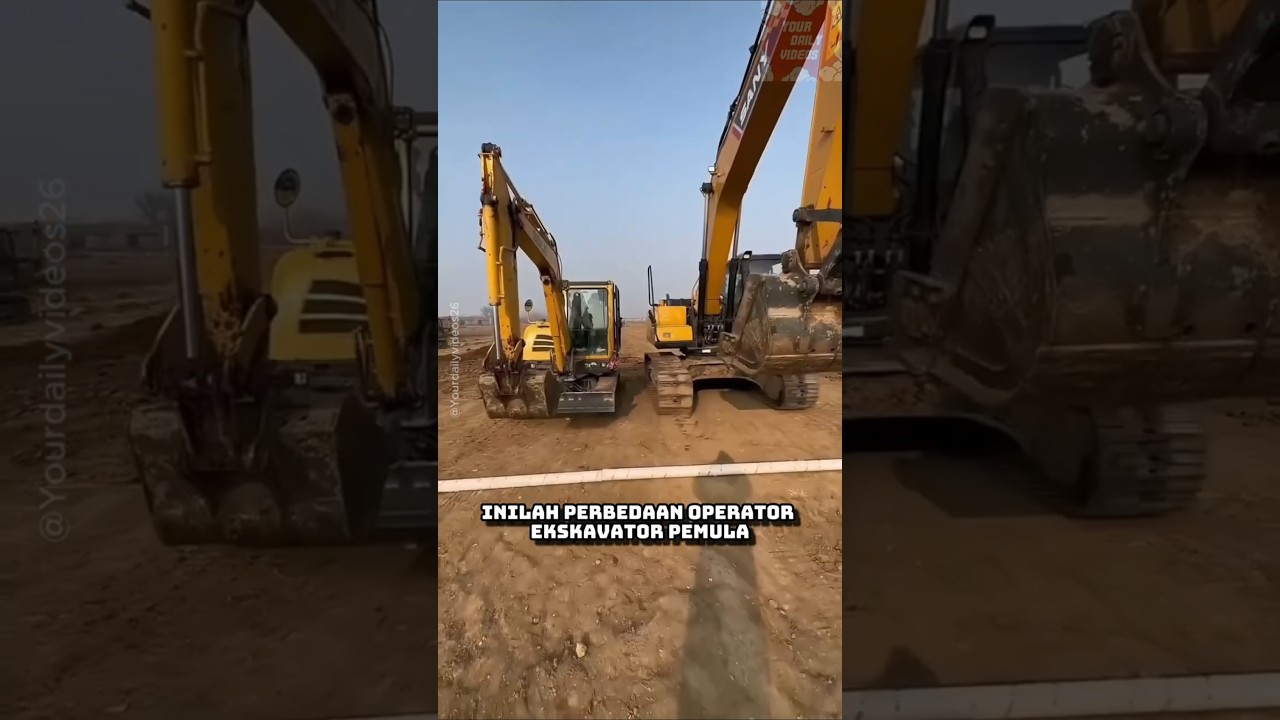 Duel Ekskavator Pemula vs Profesional #shorts #faktaunik