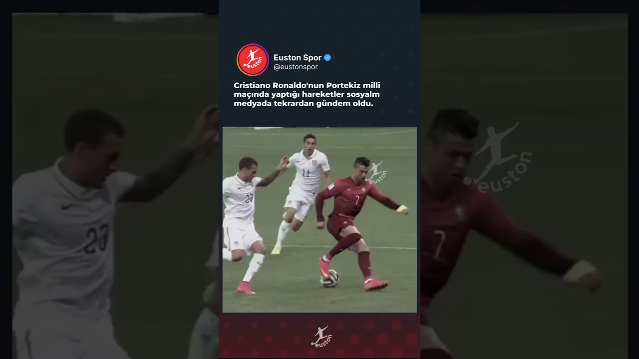 Cristiano Ronaldo'nun Portekiz milli maçında yaptığı hareketler sosyal m medyada