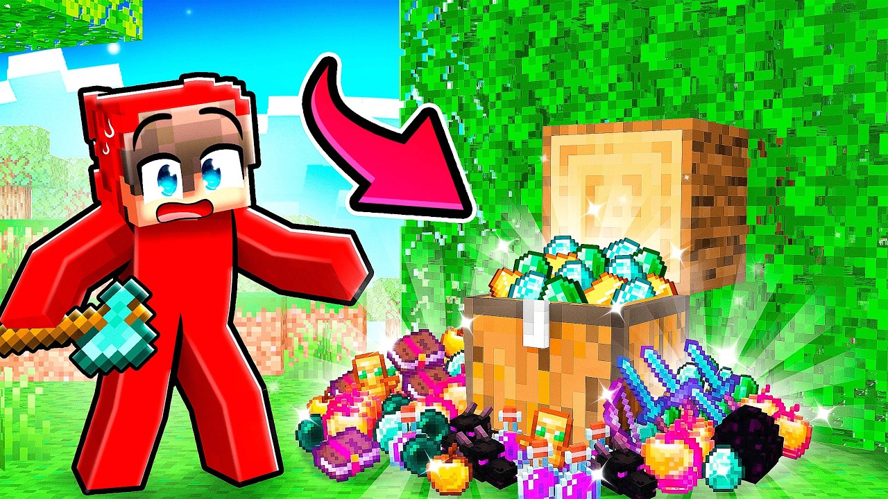 Minecraft, But TREES are CHESTS!