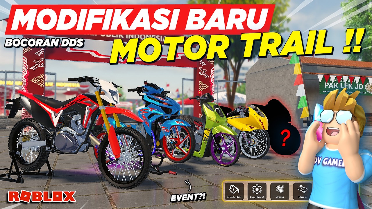 AKHIRNYA ADA MOTOR TRAIL MODIFIKASI MOTOR DRAG BARU !! BOCORAN RDID UPDATE KEMERDEKAAN - Roblox