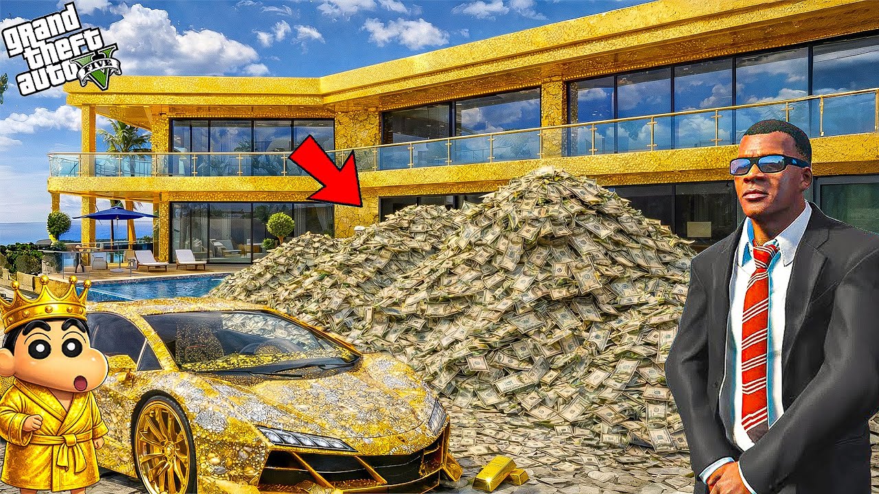 GTA V : Franklin And Shinchan Won The Biggest Jackpot Lottery Prize In GTA 5 Telugu |#gta5