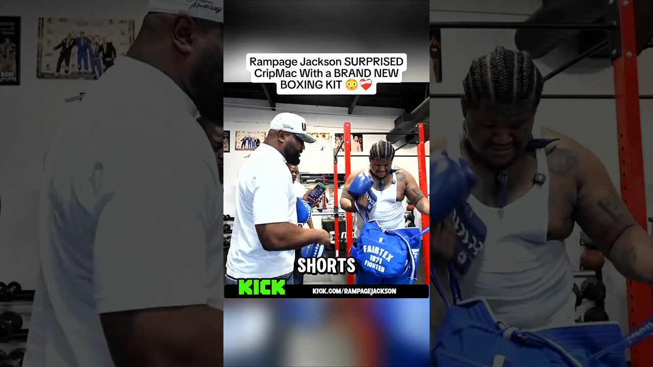 Rampage Jackson SURPRISED CripMac With a BRAND NEW BOXING KIT #rampagejackson #cripmac