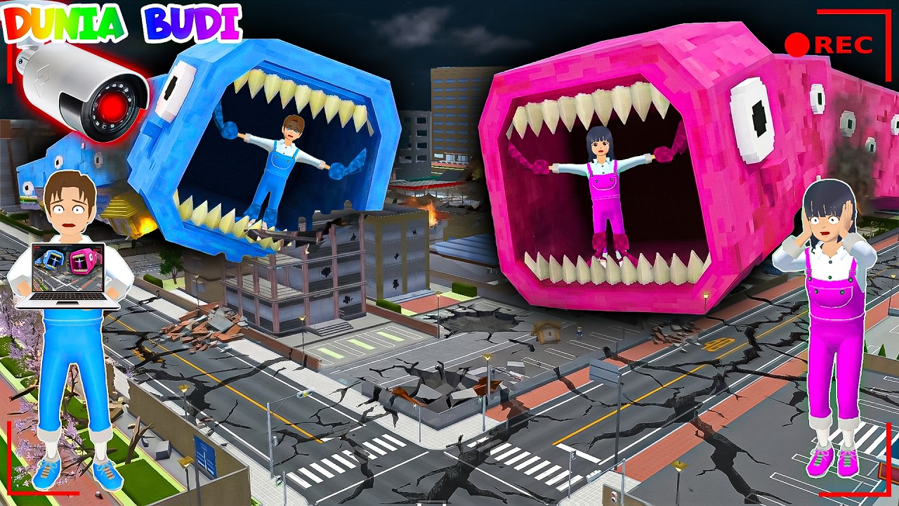 Yuta Mio Panik! CCTV Merekam TRAIN EATER YUTA MIO RAKSASA Di Kota Sakura😱