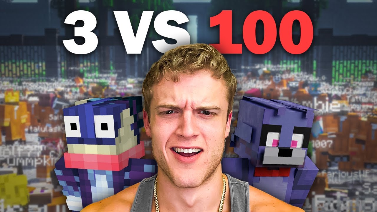Can 3 Youtubers Beat 100 Players In UHC?