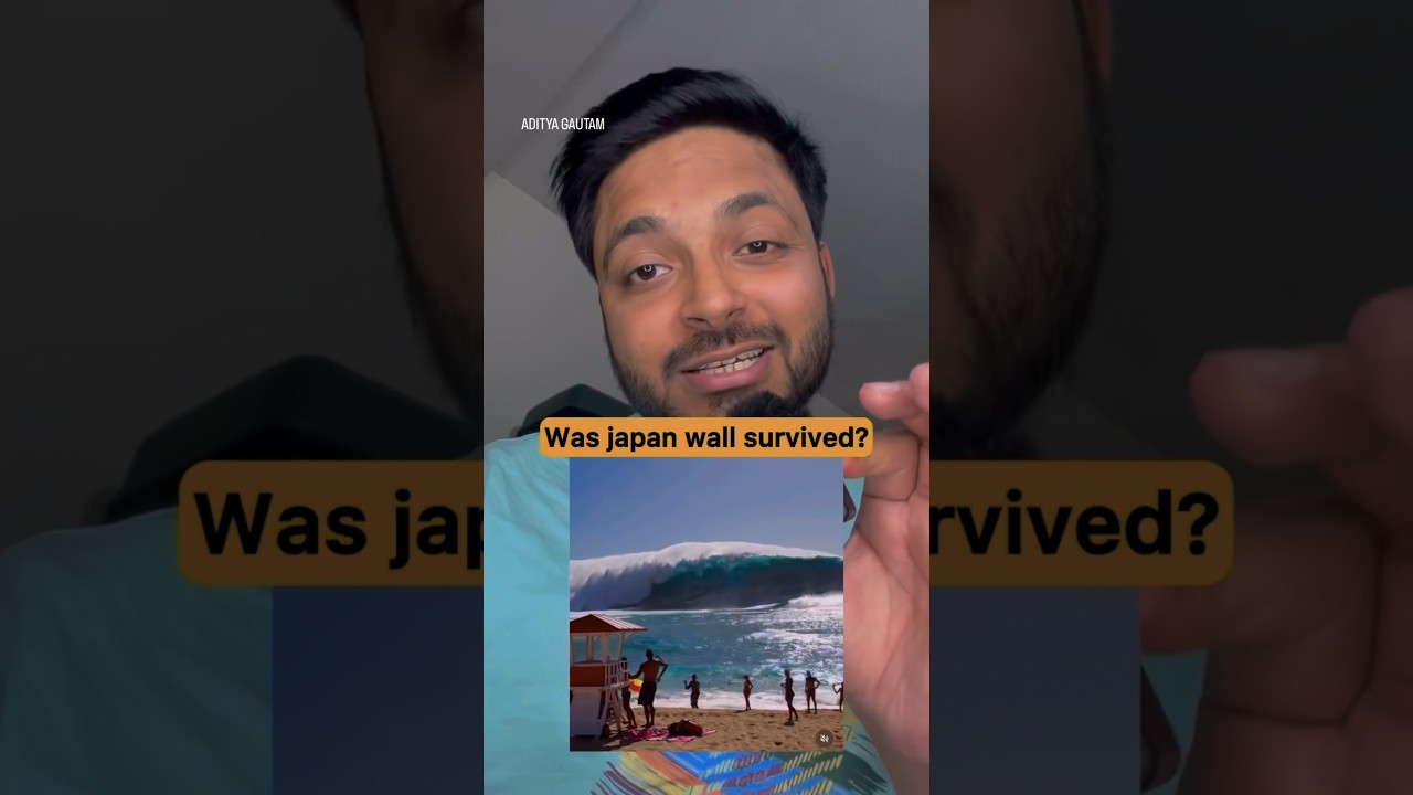 Japan 50ft wall vs Real tsunami| what happened in japan yesterday after earthquake? #tsunami #japan