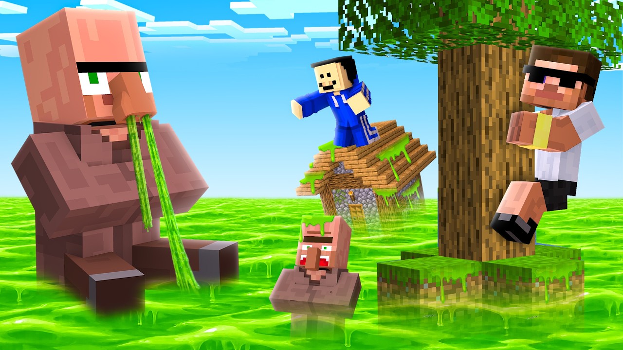 Survivng Doorbin's Nose Flood in Minecraft..