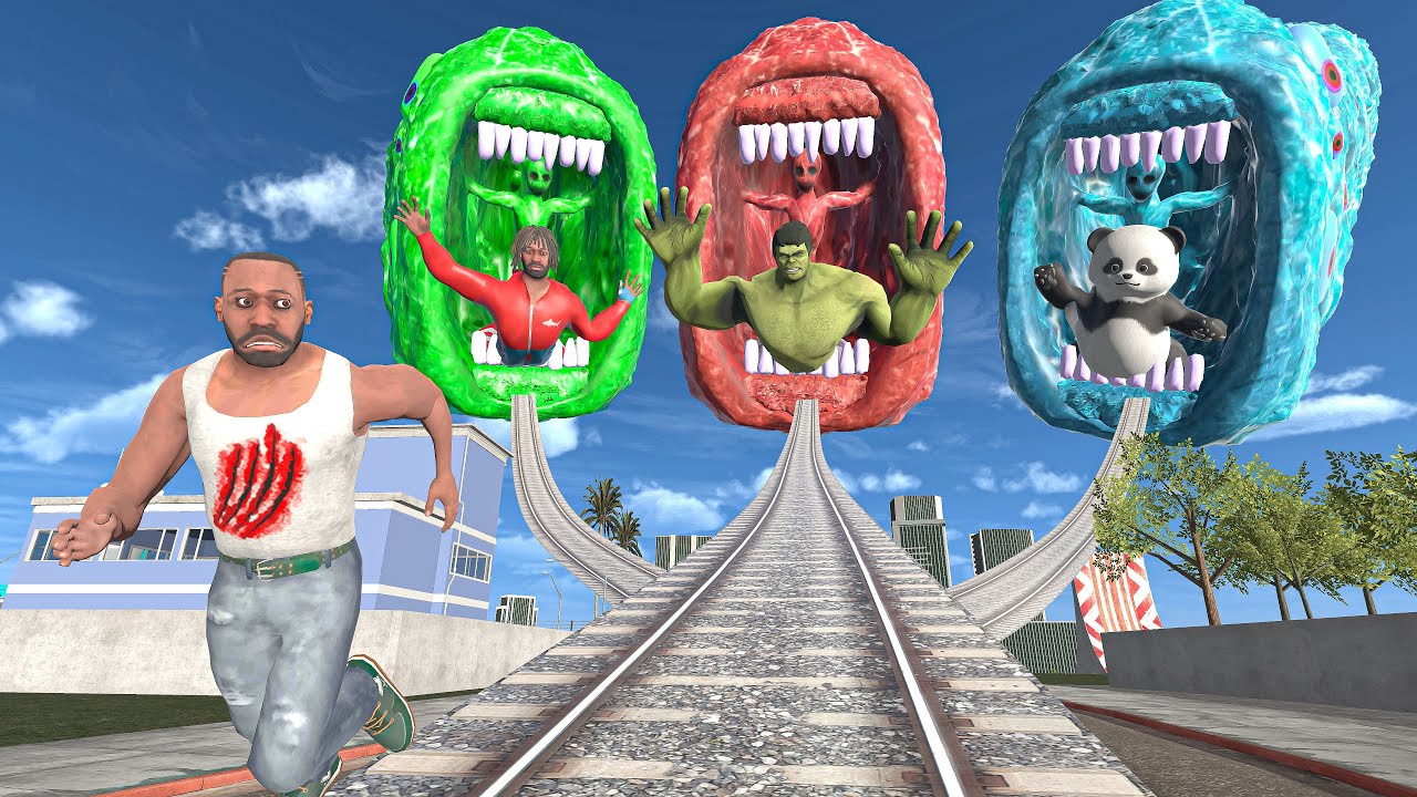 Franklin Found Longest Rail To Colorful Traineater Head In Indian Bike Driving 3d