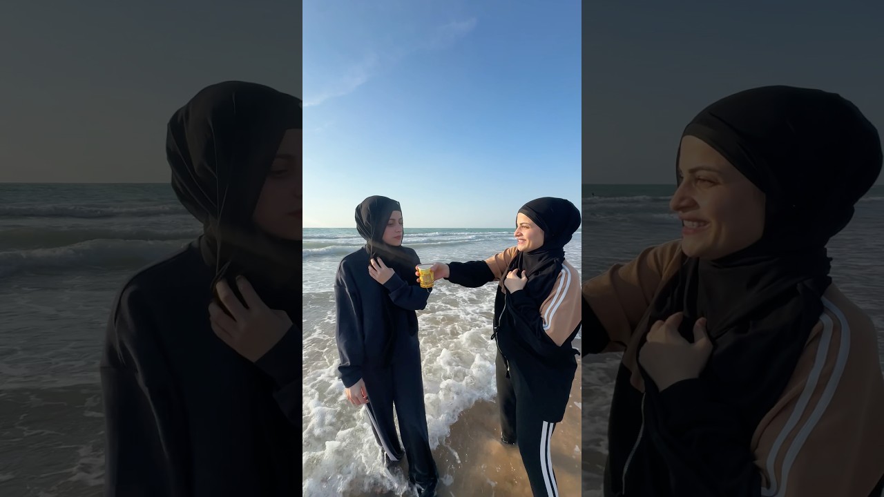 تحدي البحر😂😂 ام سيف ونانو