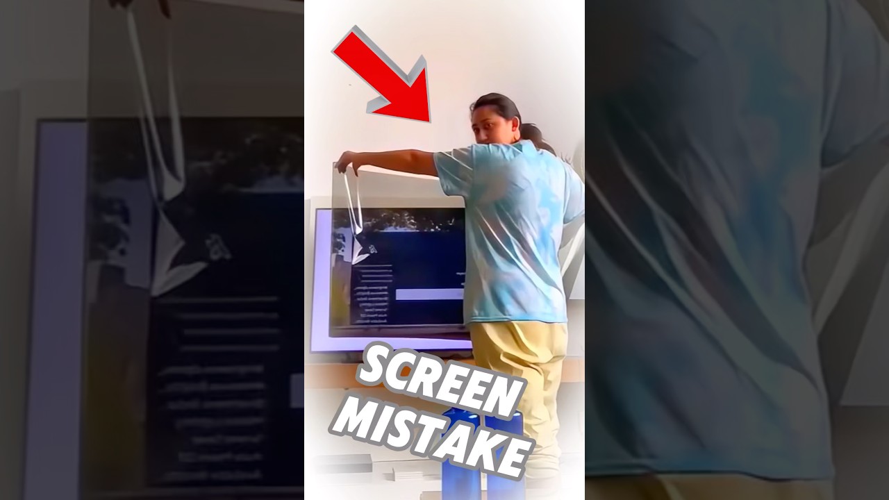 Don’t Peel This TV Screen 😱📺 #shorts - Published by MrVakel