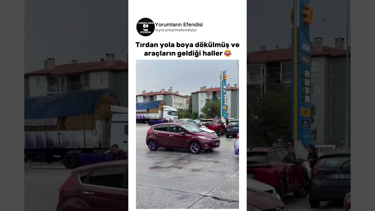 Yola boya dökülünce araçların hali😂 @muhendissaynur