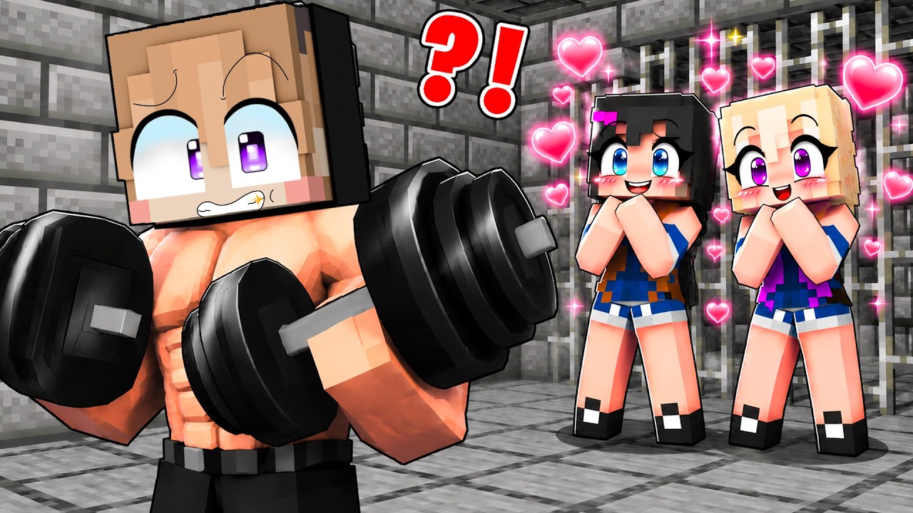 AKU MENJADI SUPER KUAT AGAR GADIS POLISI TERTARIK DI MINECRAFT!!