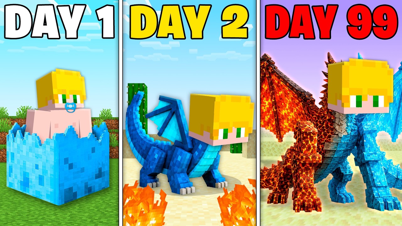 VIDA de DRAGÃO ELEMENTAL no minecraft