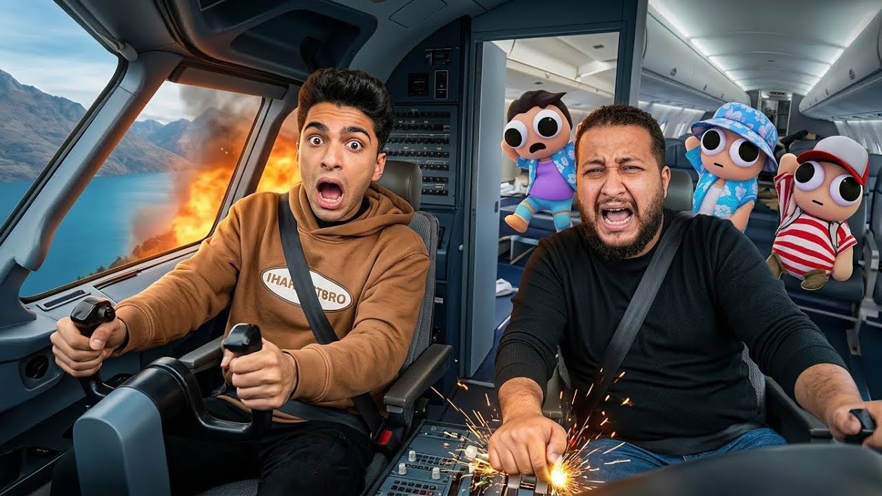 عبده ماندو وسعد الجهمي في طياره واحده ومهتنا اننا ننقذ الركاب ونسوق الطياره واحنا مالنعرفش نسوق 😂😭