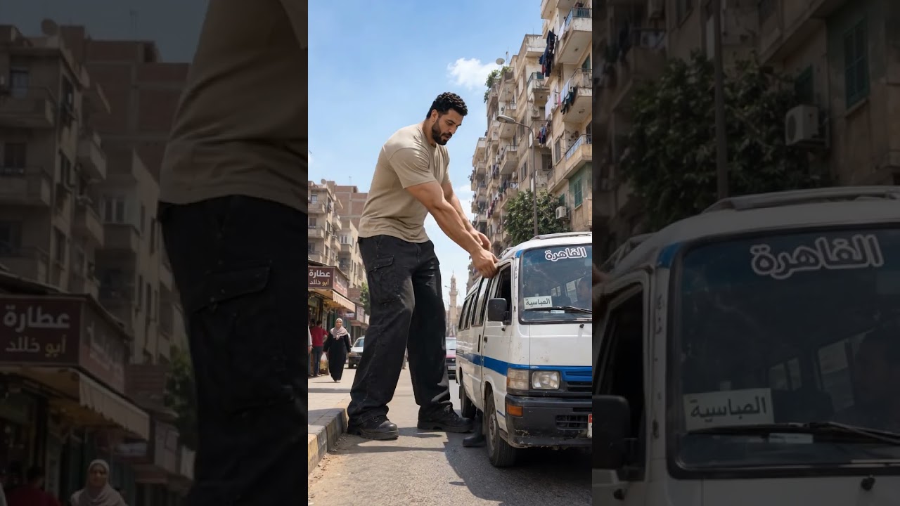 العملاق ركب الميكروباص بالعافيه 😂 #subscribe #shorts #كوميديا #مضحك #ذكاء_اصطناعي