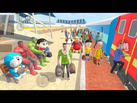 Franklin and Shinchan met their friends at the railway station with 🤩 indian theft auto simulator
