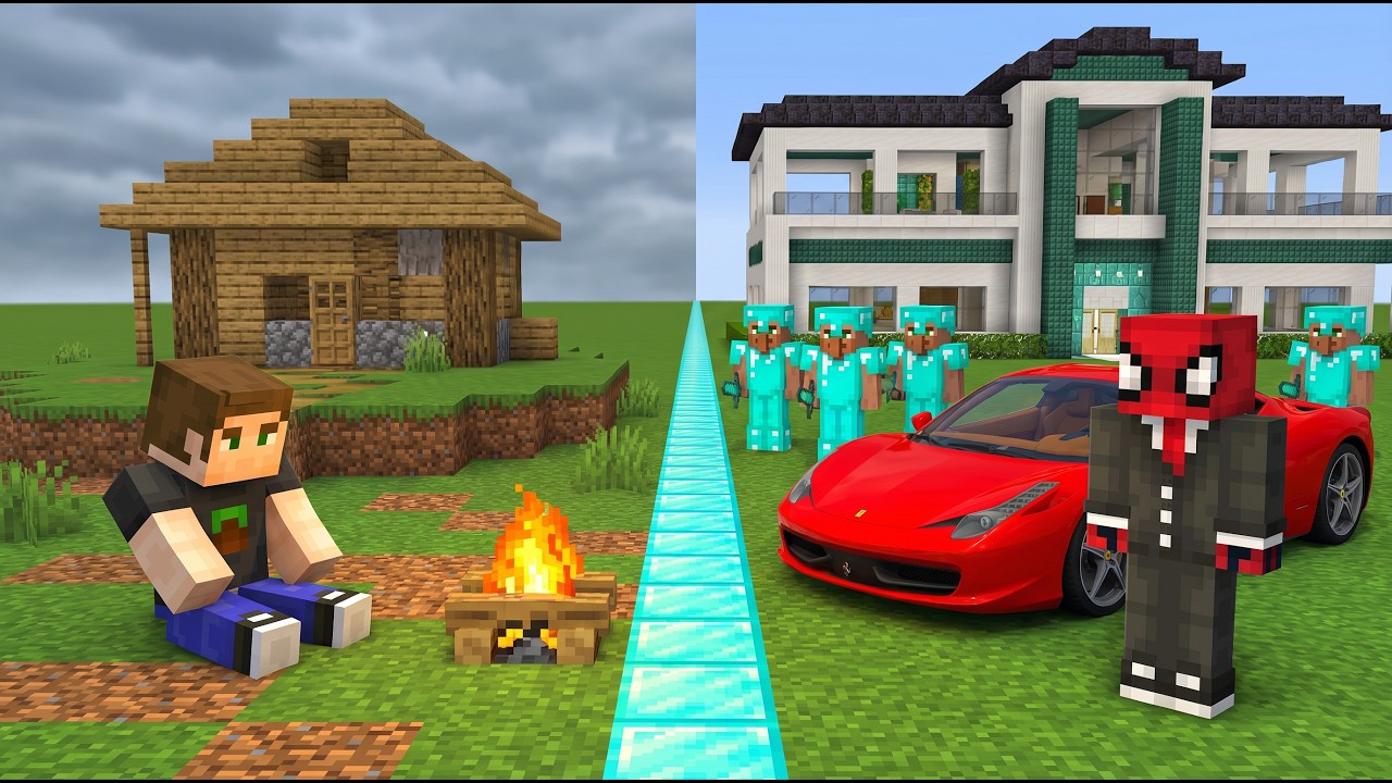 ZENGİN KÖY VS FAKİR KÖY - Minecraft