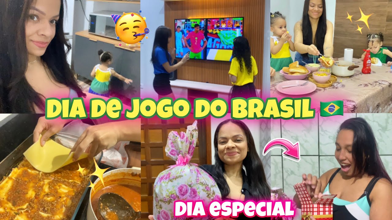 FIZ COM MUITO CARINHO - DIA DO JOGO DO BRASIL 🇧🇷 SURPRESA PARA MINHA AMIGA - Aline vida de mães 