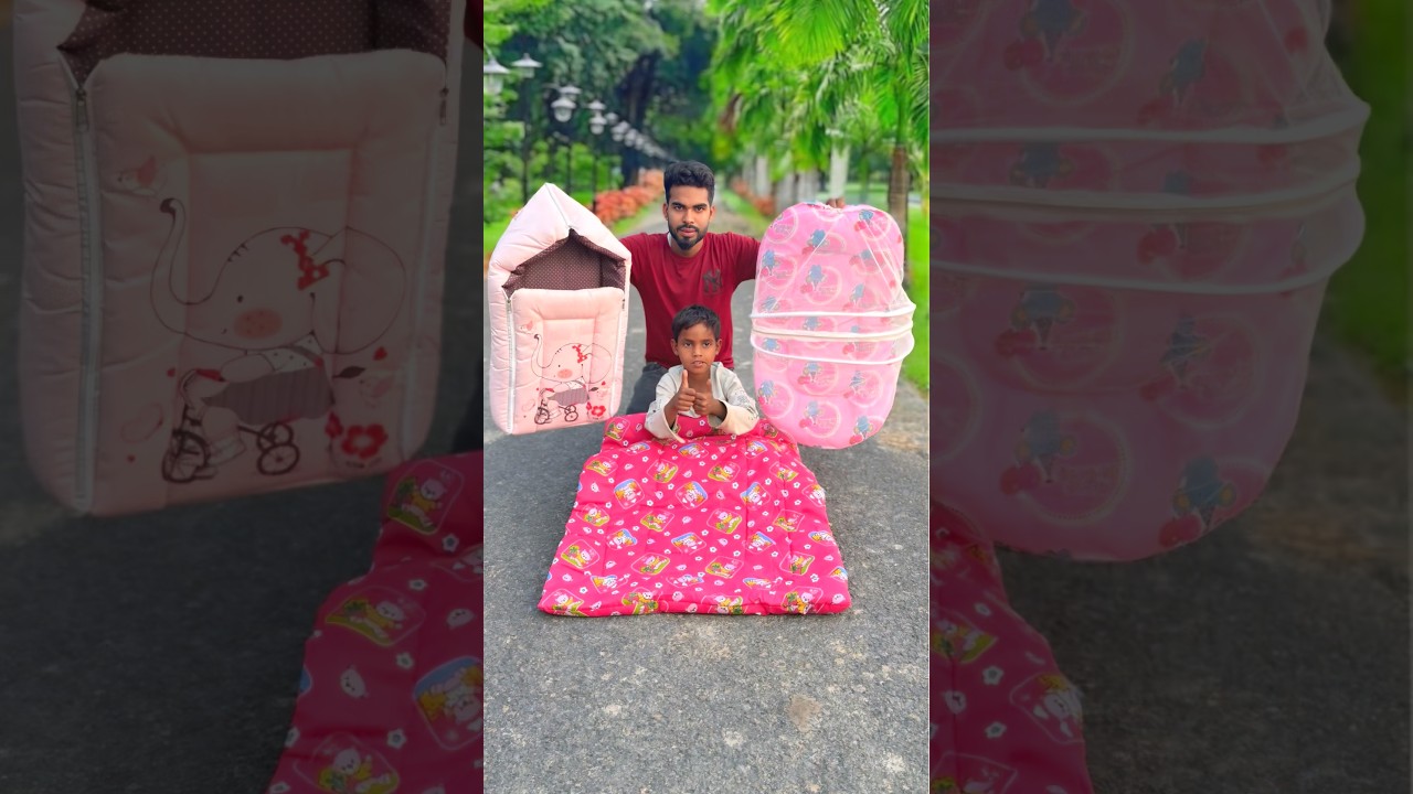 Mosquto net and sleeping bag V/S Baby bedding bed unboxhing 😍