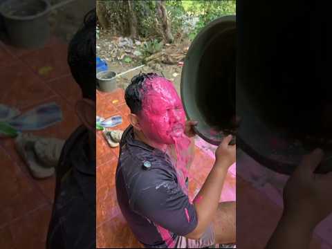 GARA GARA MAKAN ESKRIM PAKE TATAKAN BASKOM #shorts #lucu #art #trending