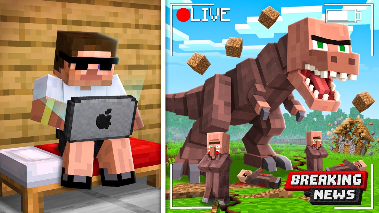 Doorbin Become Deadly Dinosaur in Minecraft..