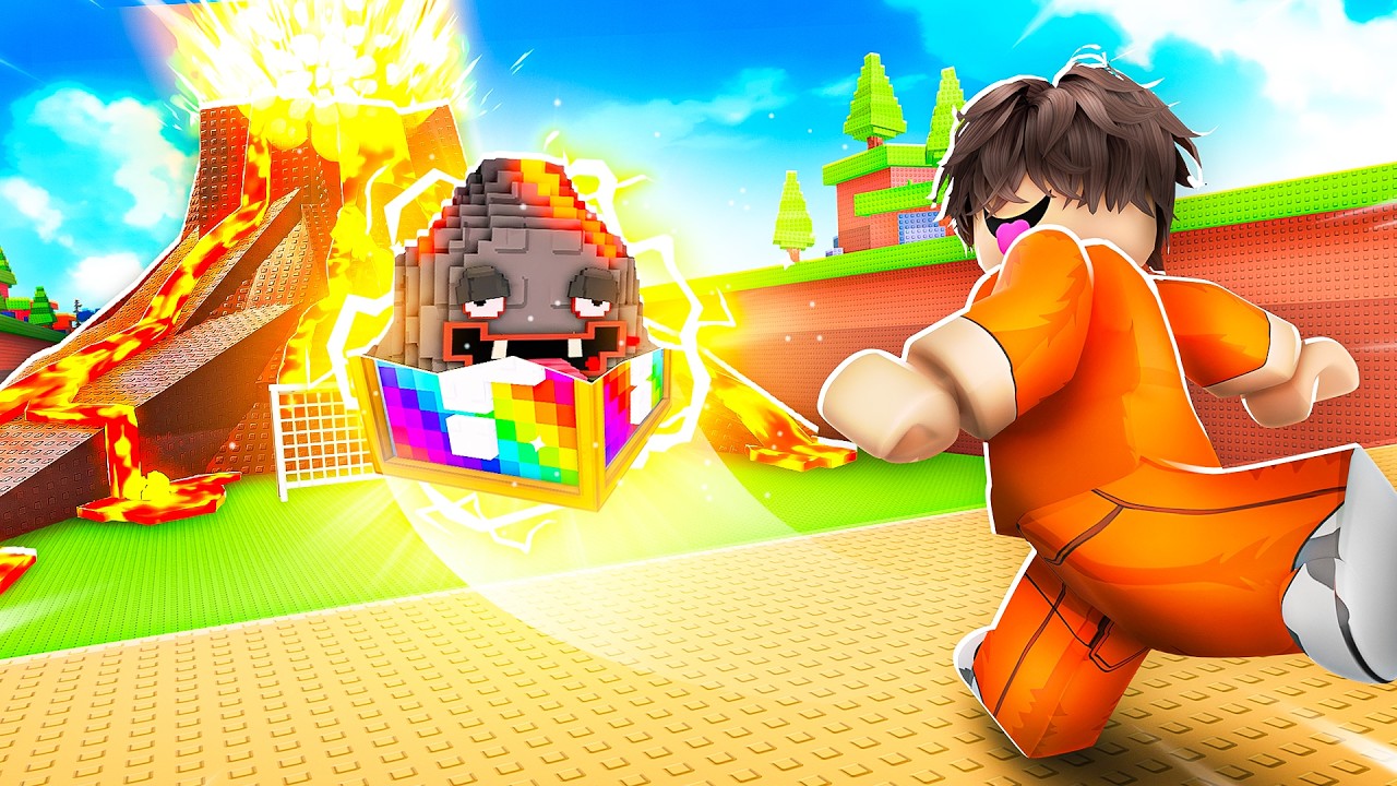 ربلوكس لعبت بالحدث في ! Kick a lucky block