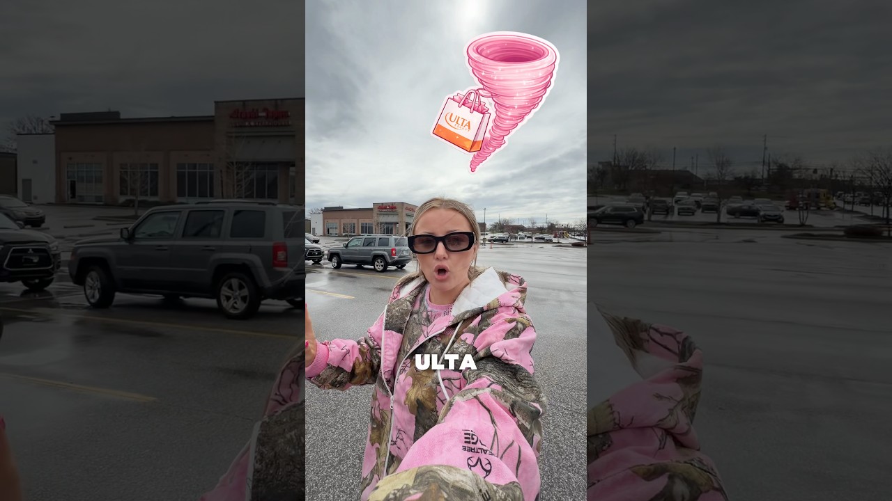 COME WITH ME TO ULTA DURING A TORNADO!🌪️🩷 #makeup #skincare #ultabeauty #beauty