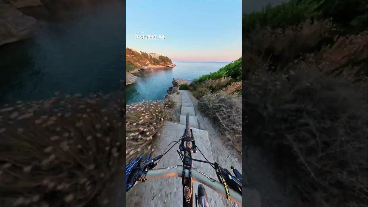 0% brakes, 100% sunset vibe. 🌅🚲 | Insta360 X6 #shorts