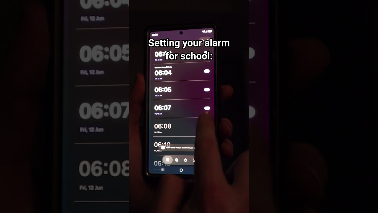 Setting Your Alarm For School.