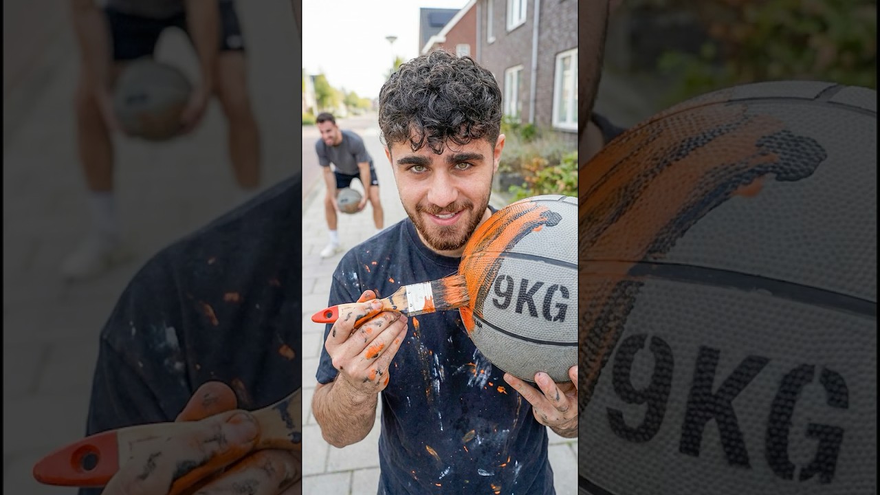 حولت كرة وزنها 9 كيلو ل كرة سلة ومقلبتهم