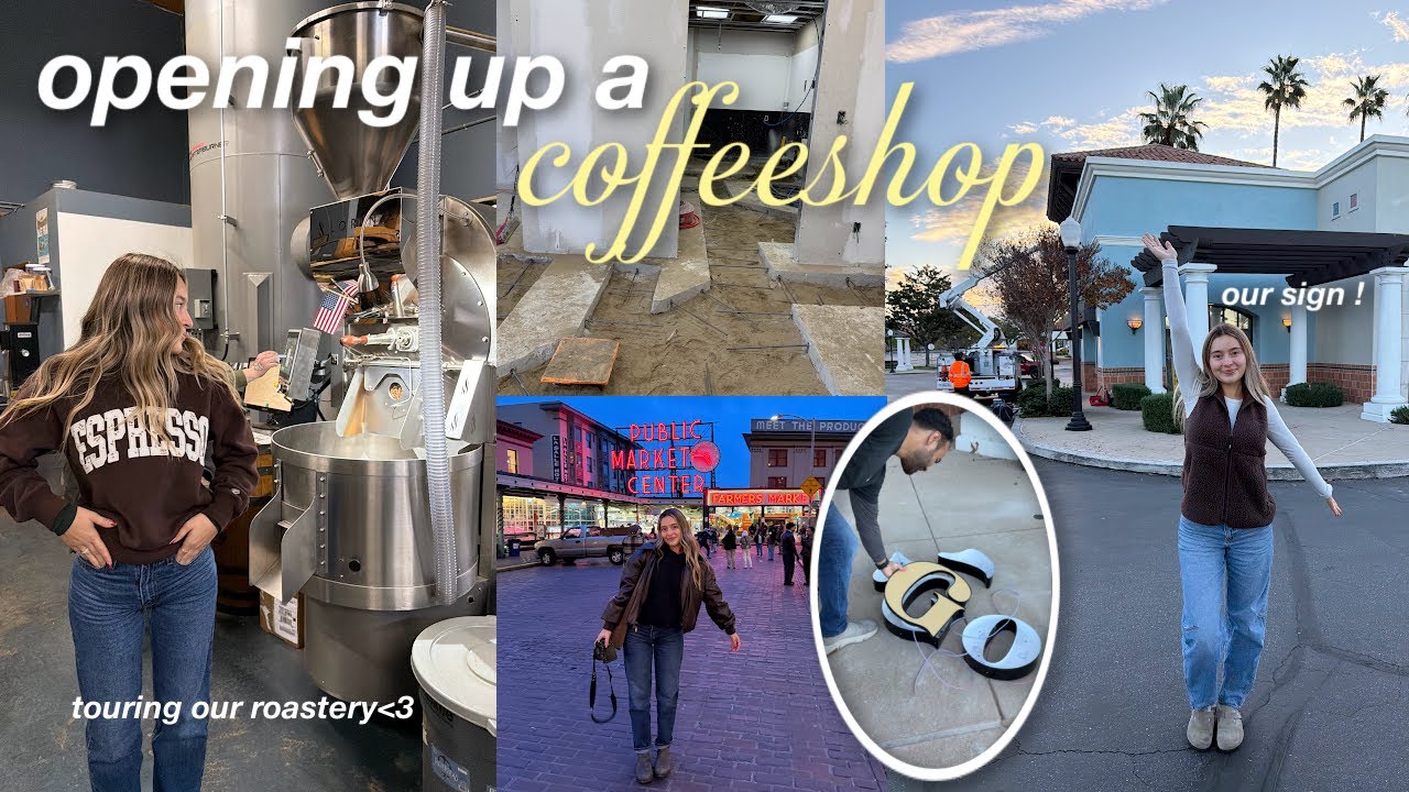 cafe diaries ⭐️☕️ | our sign gets installed, touring the roastery, menu developing - Published by Nathaly Cuevas