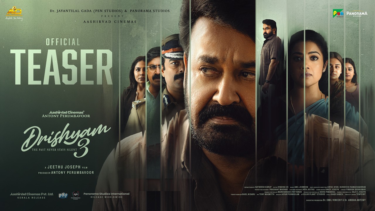 Drishyam 3 - Official Teaser | Mohanlal | Jeethu Joseph | Meena | May 21 Worldwide Release