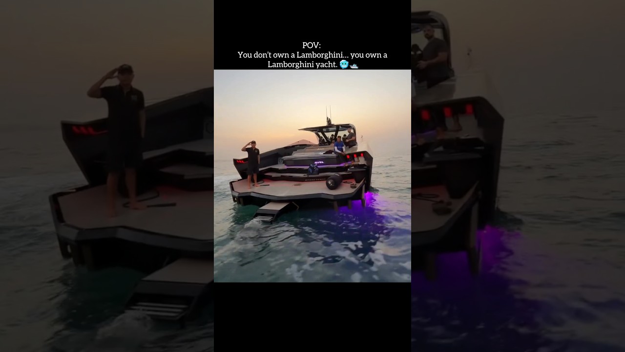 POV: You don’t own a Lamborghini… you own a Lamborghini yacht. 🥶🛥️ #yacht #millionaire #lamborghini