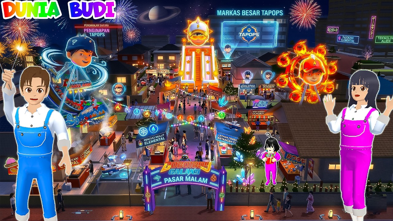 Yuta Mio Ubah Seluruh Kota Jadi Pasar Malam Ada Banyak Wahana Elemen BOBOIBOY🥳🌈