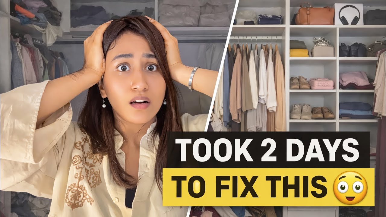 MY WALK - IN  CLOSET IS FINALLY ORGANIZED AFTER AGES 😍 #alizehjamali 