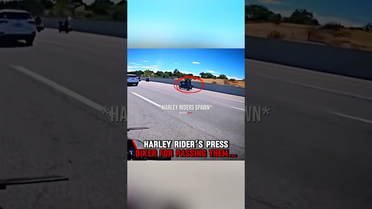 Harley Rider’s PRESS BIKER for passing them‼️🤯
