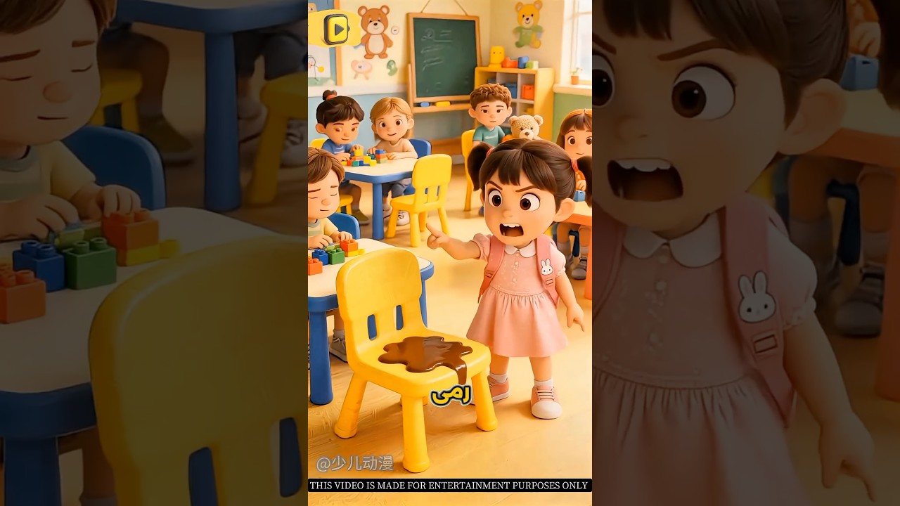 من فعل هذا بمقعدي!😱🪑 #arabic #shorts #funny