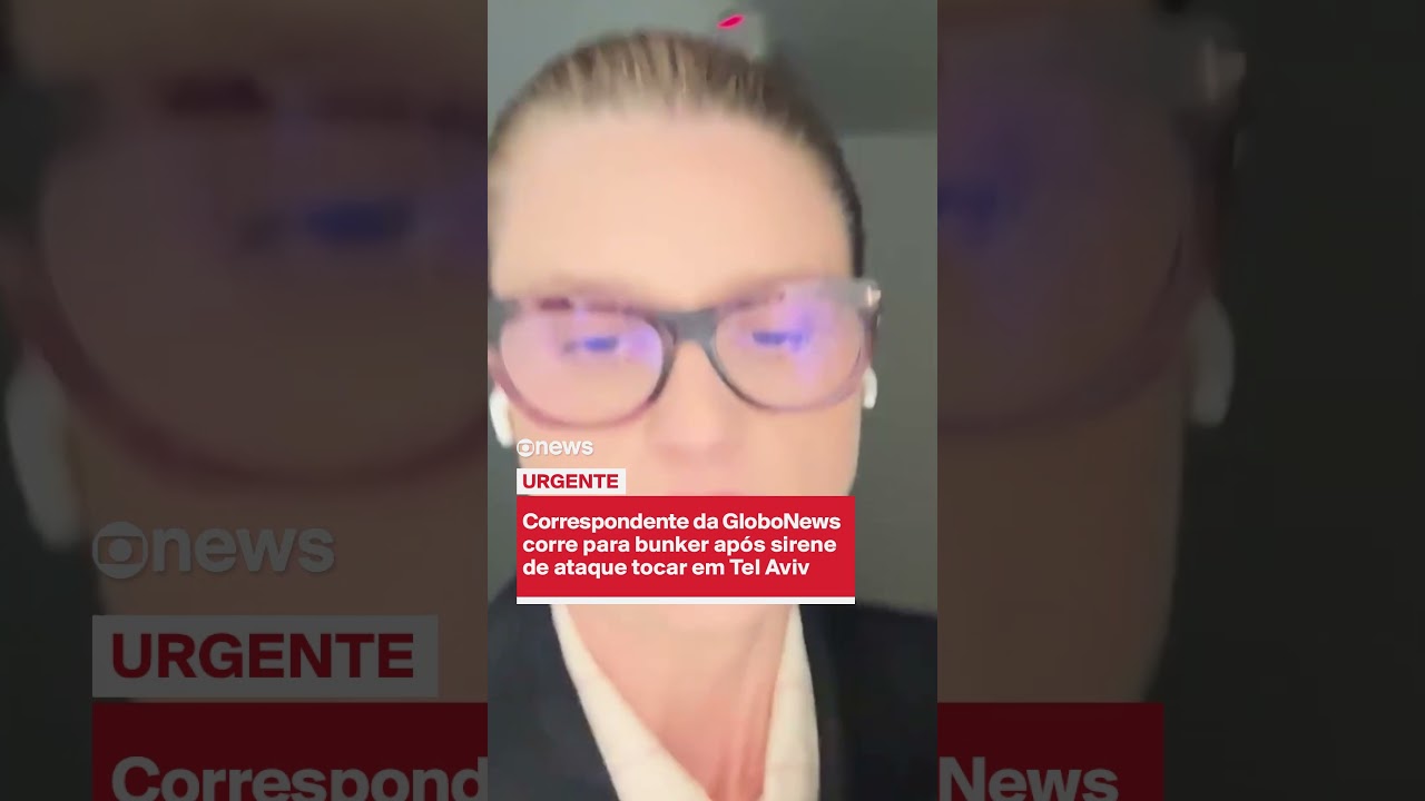 Correspondente da GloboNews corre para bunker após sirene de ataque tocar em Tel Aviv
