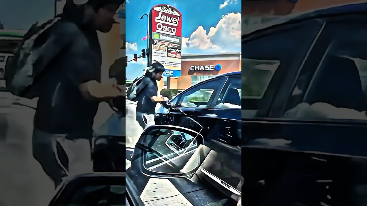 Road Rager Breaks Car's Side Mirror