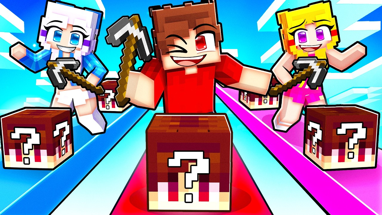 Playing a TECHY LUCKY BLOCK RACE in Minecraft...