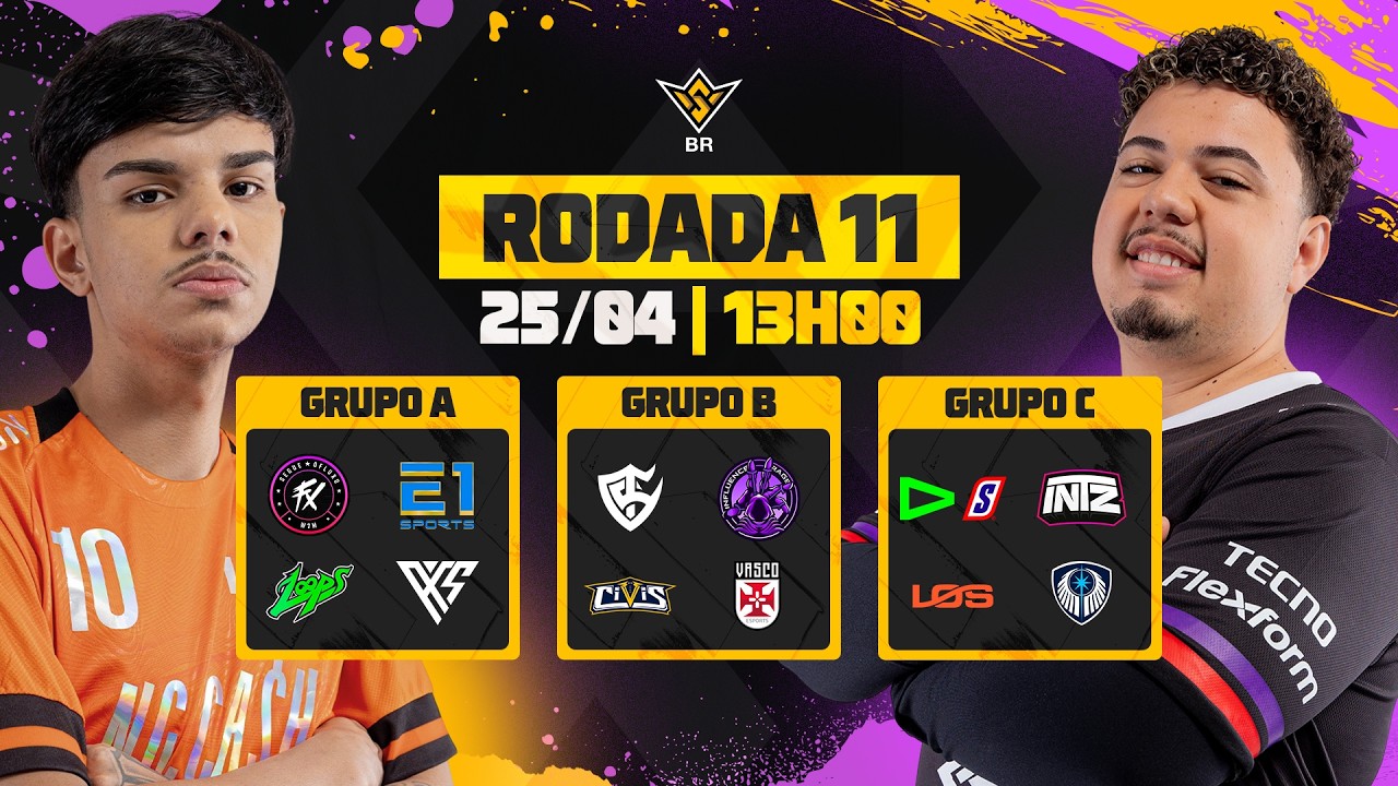 🚨FFWS BR 🏆 RODADA 11 - GRUPOS A, B e C | FREE FIRE AO VIVO🚨 #freefire