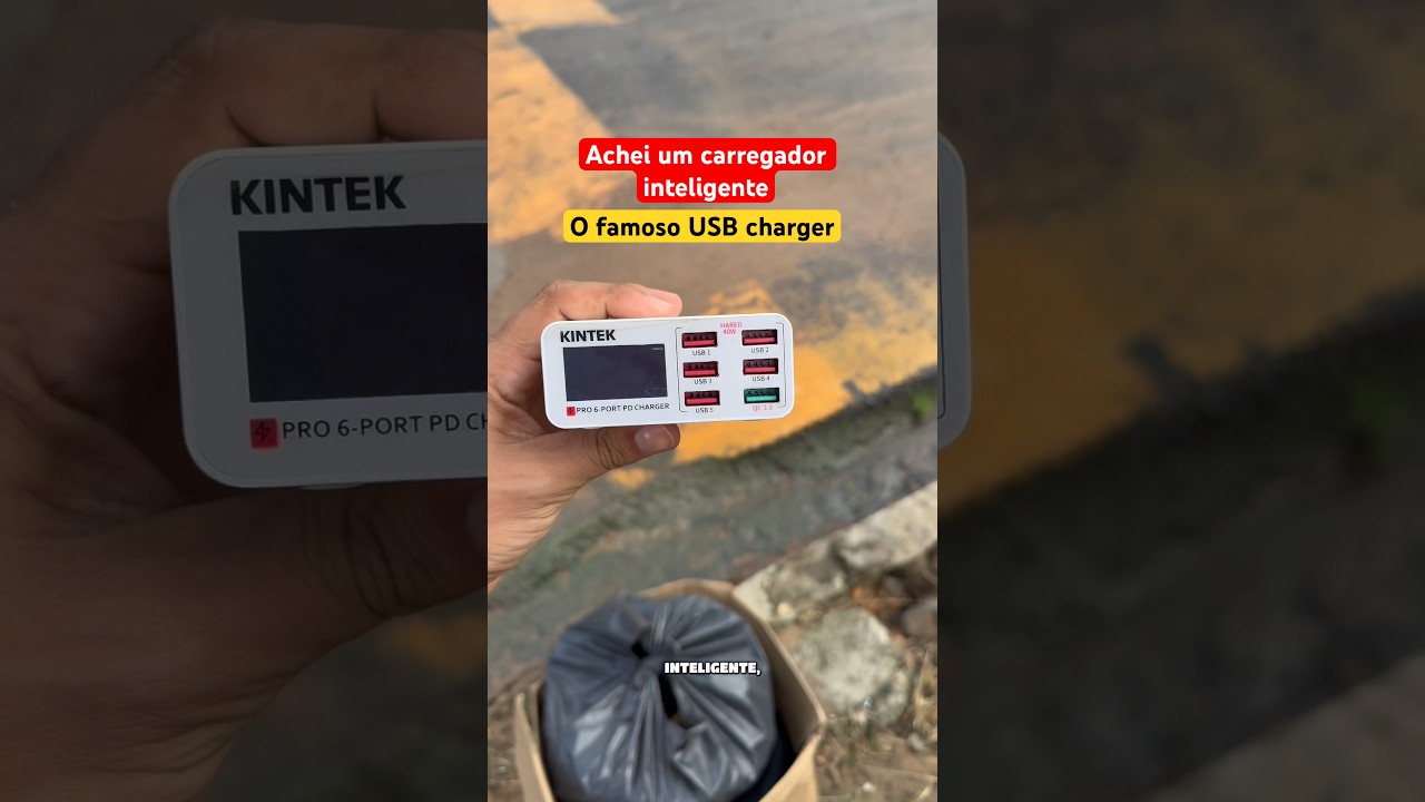 Achei um carregador inteligente no lixo #carregadordecelular #achados #usbcharger #tecnologia