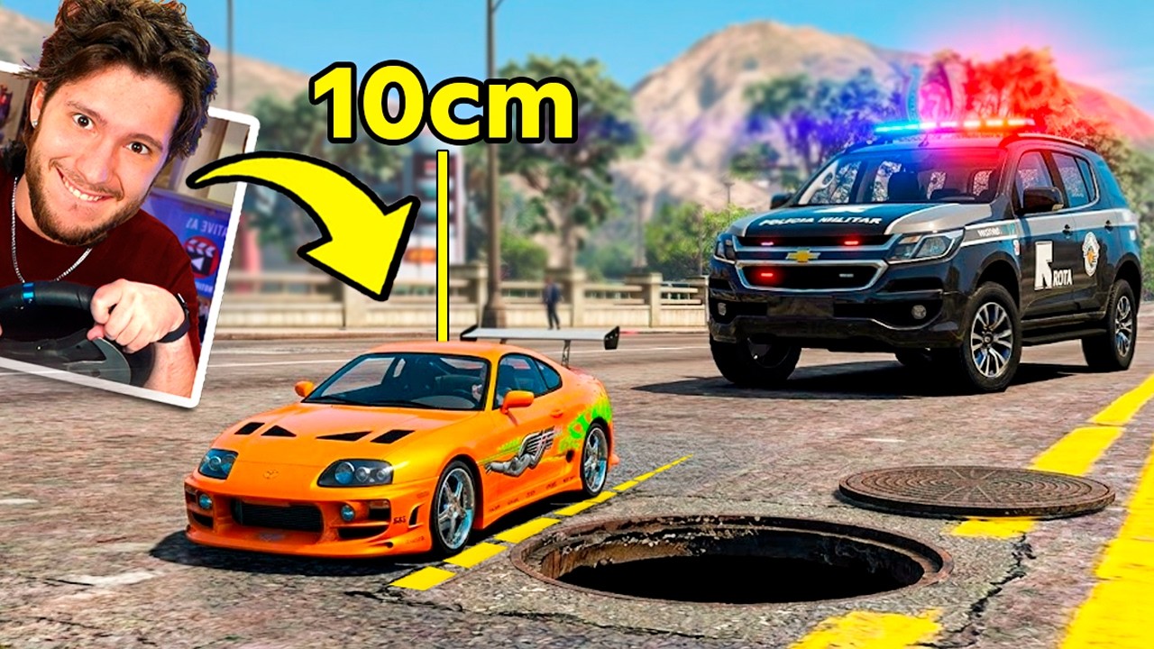 A Cada FUGA que eu der MEU CARRO FICA MENOR no GTA 5 RP!!