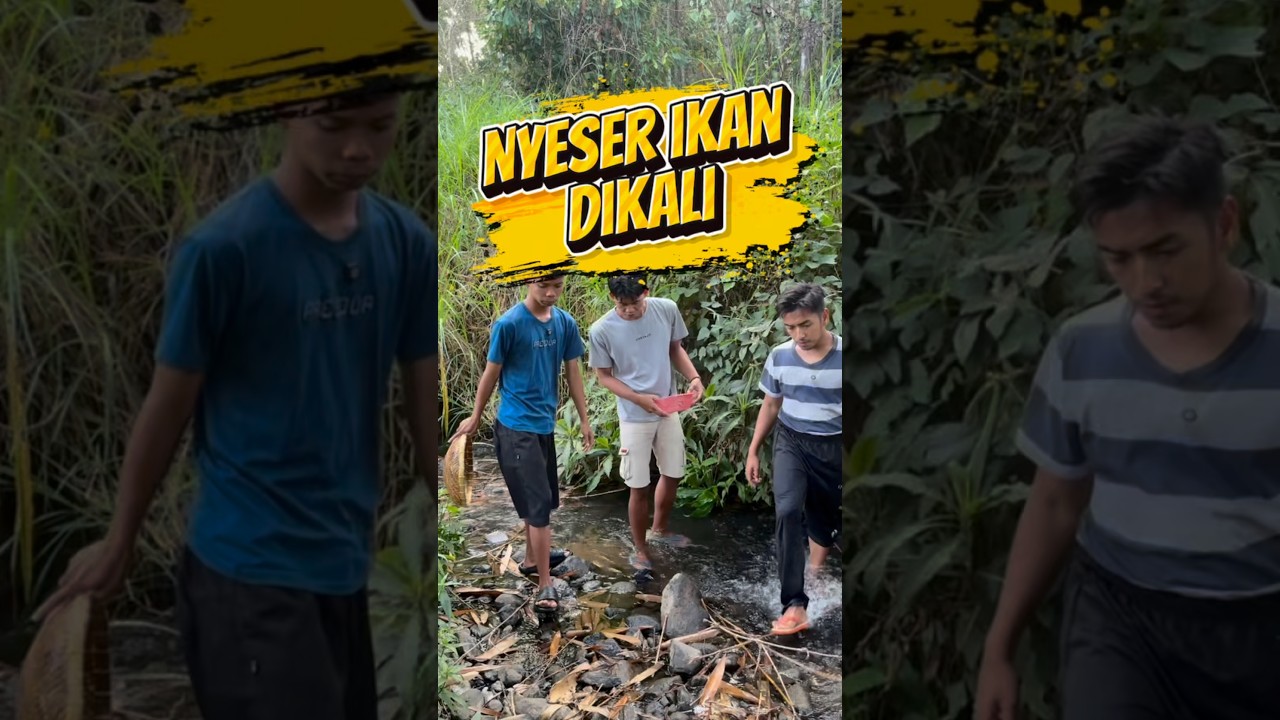 Kalian kalo nangkep ikan di kali pake apa #comedy #viral #shorts #wakotu