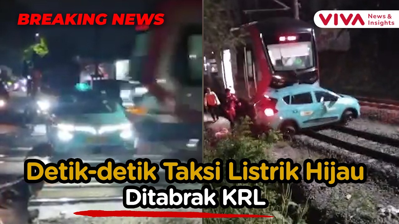 Taksi Listrik  Warna Hijau Mogok di Tengah Rel, Jadi Pemicu KA Argo Bromo Tabrak KRL