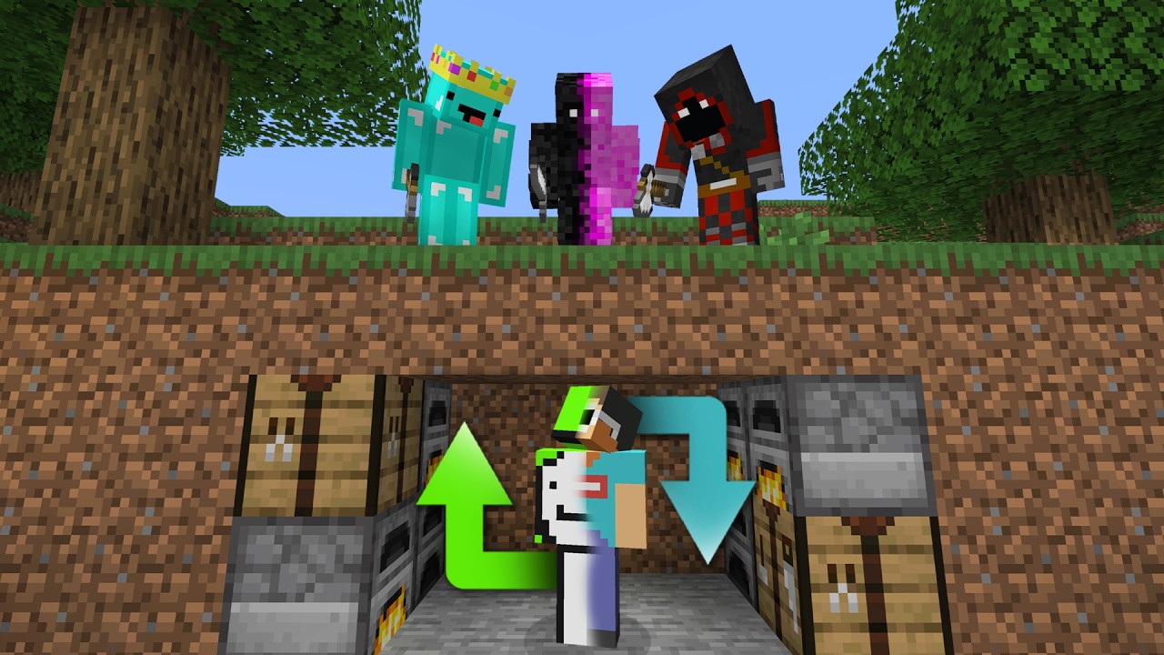 Minecraft Speedrunner Swap VS 3 Hunters