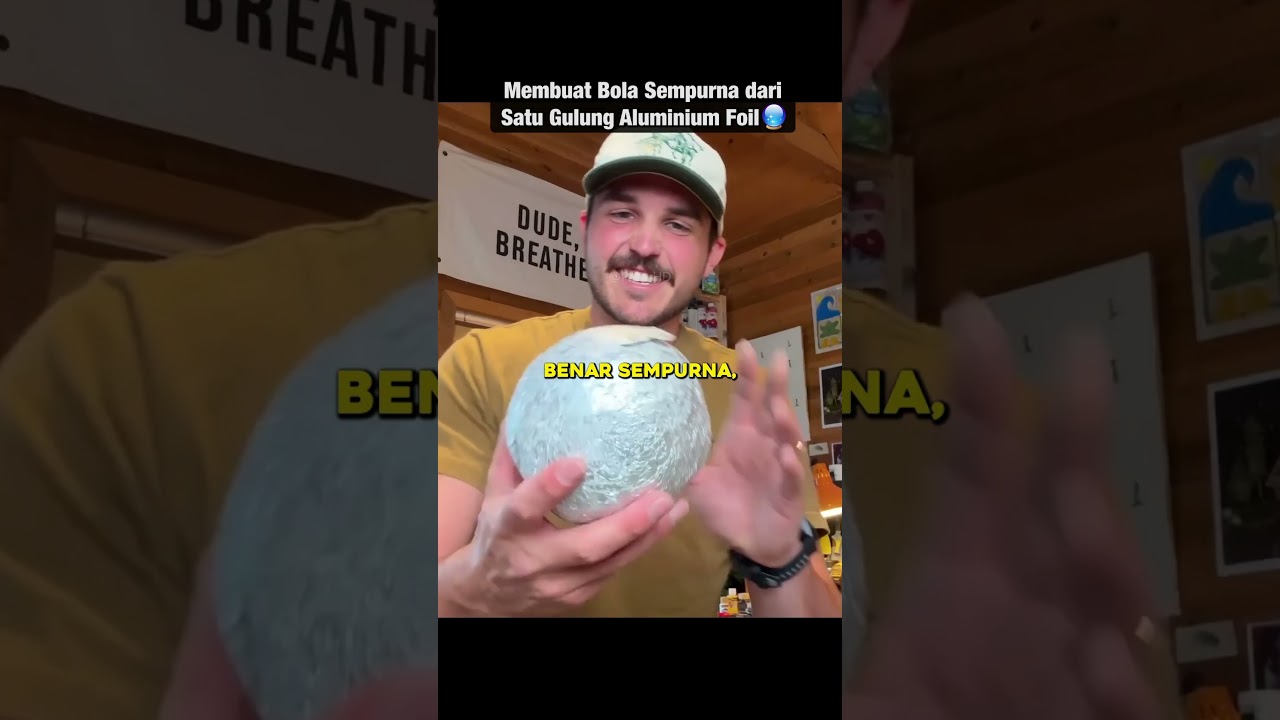 Membuat Bola Sempurna dari Satu Gulung Aluminium Foil 🔮 #bola #aluminiumfoil #tips