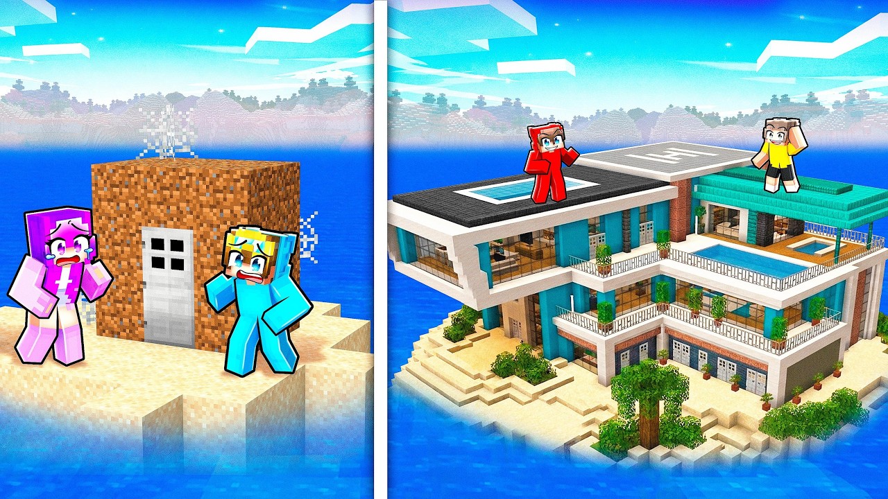 NOOB vs PRO Island House Competition!