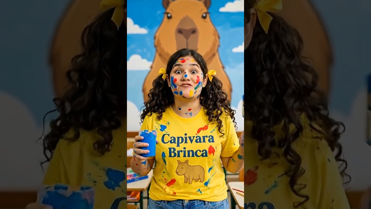 Capybara be like: “Uh… I didn’t even touch it!” 😂🎨